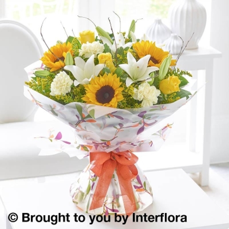Sympathy Sunflower Hand Tied